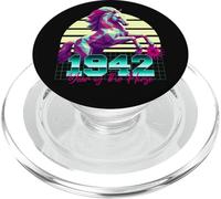 1942 Année du Cheval rétro années 80 Vaporwave Zodiaque Chinois PopSockets PopGrip pour MagSafe