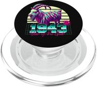 1943 Année de la Chèvre Anniversaire Année 80 Signe du Zodiaque Chinois Rétro PopSockets PopGrip pour MagSafe