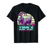 1943 Année de la Chèvre Anniversaire Année 80 Signe du Zodiaque Chinois Rétro T-Shirt
