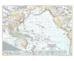 1943 Océan Pacifique, et le Golfe du Bengale (carte)