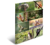 19451 A3 Forest Animals Children's Document Holder Cardboard With Inner Printing And Elastic Band,Sturdy For Boys And Girls