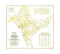 1946 Subdivisions politiques de l'Inde (carte)