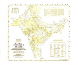 1946 Subdivisions politiques de l'Inde (carte)
