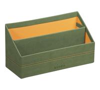 [194608C] RHODIA Porte-courrier, en simili cuir, sauge
