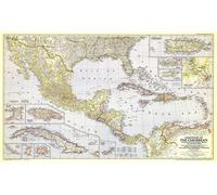 1947 Carte des pays des Caraïbes