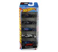 Hot Wheels Coffret 5 voitures F1 JLN11 – Modèles 1/64 métal moulé, sous licence officielle