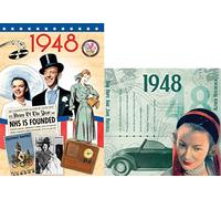 1948 Birthday Gifts Set For Men or Women - 1948 DVD Film , 1948 Chart Hits CD and 1948 Year Greeting Card