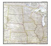 1948 Carte du centre nord des États-Unis