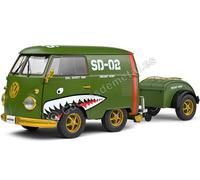 1950 Volkswagen VW Kool Kombi Avion de Combat Vert Militaire 1:18 Solido S181090