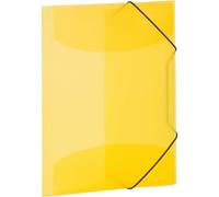 Herma - 19502 Chemise avec en caoutchouc Chemise, plastique, 1 pièce, clair Format A4 jaune