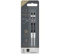 [1950362] PARKER Pack de 2 Rechange QUINK Gel Pointe Moyenne Noir