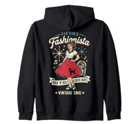 1950s Outfits for Women Vintage Retro Rockabilly Style Sweat à Capuche