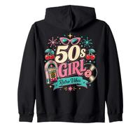 1950s Retro Rockabilly Pinup Vintage Style for Women Sweat à Capuche