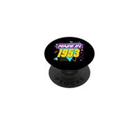 1953 Fête d'anniversaire rétro sur Le thème des années 90 PopSockets PopGrip Adhésif