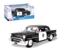 1955 Buick Centuri Police Patrol Noir/Blanc 1:26 Maisto 31295