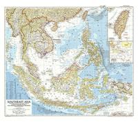 1955 Carte de l'Asie du Sud-Est