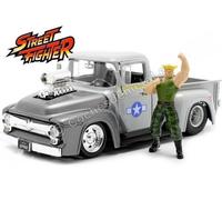 Jada Street Fighter Ii 1956 Ford Pickup 1:24 Vehicle Argenté