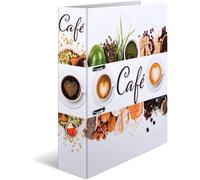 [19565] HERMA Classeur à Levier Carton A4 Dos de 70mm Motifs Flavors Coffee