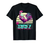 1957 Année du Coq rétro années 80 Vaporwave Zodiaque Chinois T-Shirt