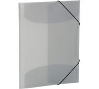 19586 3 Pack A3 Translucent Grey Kids File Folder With Inner Flaps And Strong Plastic Elastic Band For Boys And Girls