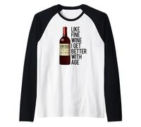 1959 J'aime Le Bon VIN, Je M'AMÉLIORE avec L'ÂGE, Meme d'anniversaire Manche Raglan