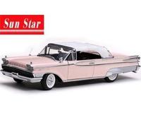 1959 Mercury Park Lane Closed Convertible White/Bermuda Sandpink 1/18 Sunstar 5165