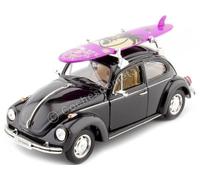 1959 Volkswagen VW Coccinelle avec planche de surf noire 1:24 Welly 22436