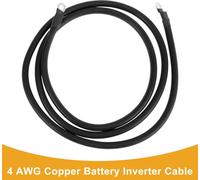 195cm 4 AWG Batterie Onduleur Cable 5/16" Batterie Cable étamé Cuivre Noir OT Type 1 Pc