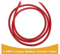 195cm 4 AWG Batterie Onduleur Cable 5/16" Batterie Cable étamé Cuivre Rouge OT Type 1 Pc
