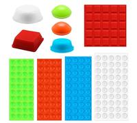 195pcs Autocollant Braille pour Malvoyants, Silicone Pastilles Adhésives Aides à la Basse Vision Plusieurs Tailles Formes Couleurs Autocollant Tactile pour Produits Personnes Âgées Aveugles