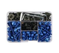 195PCS M6 M5 Boulons De Carénage Vis Écrou pour BM F900XR G310GS G310R G650GS GS GSADVENTURE HP2 Enduro Sport(Blue)