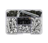 195PCS M6 M5 Boulons De Carénage Vis Écrou pour BM F900XR G310GS G310R G650GS GS GSADVENTURE HP2 Enduro Sport(Silver)