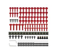 195Pièces M5 M6 Vis Boulons De Moto Vis Boulon Juste Pour YZF R1 R15 R25 R3 R6 R125 R15 R25 Vis Écrous(ROUGE)