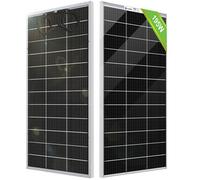 195W 18V Panneau Solaire Bifacial Monocristallin Photovoltaïque Double Face Mono pour Charger Batterie,Camping-car,Jardin,Bateau