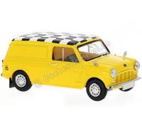 1960 Austin Mini Countryman Drapeau à Damier Jaune 1:87 (H0) Brekina 15364