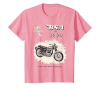1960 Big Valve Super Rocket Moto Vintage Ad T-Shirt, Enfant, Rose, 10 Ans