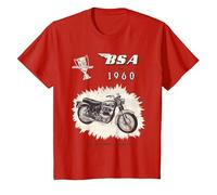 1960 Big Valve Super Rocket Moto Vintage Ad T-Shirt, Enfant, Rouge, 12 Ans