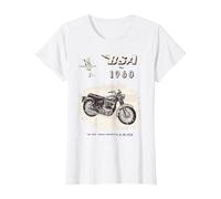 1960 Big Valve Super Rocket Moto Vintage Ad T-Shirt, Femme, Blanc, S