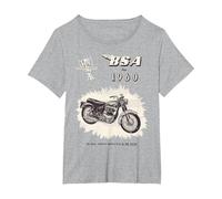 1960 Big Valve Super Rocket Moto Vintage Ad T-Shirt, Femme Grandes Tailles, Gris Chiné, 4X