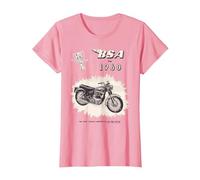 1960 Big Valve Super Rocket Moto Vintage Ad T-Shirt, Femme, Rose, L