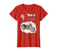 1960 Big Valve Super Rocket Moto Vintage Ad T-Shirt, Femme, Rouge, S