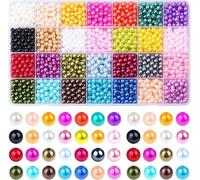 1960 perles en vrac de 6 mm, 28 couleurs, multicolores