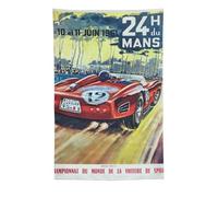 1961 Affiche de course rétro 24 heures Art Tapisserie Peinture Décor mural Photo Cadeaux Maison Tapisserie décorative moderne 152,4 x 228,6 cm