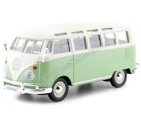 1961 Volkswagen T1 Samba Bus Vert/Blanc 1:25 Maisto 31956