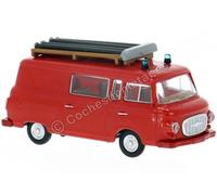 1962 Barkas B 1000 Halbbus Bomberos Rojo 1:87 (H0) Brekina 30226
