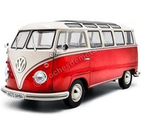 1962 Volkswagen VW T1 Samba Bus Rouge/Blanc 1:18 Solido S1813402