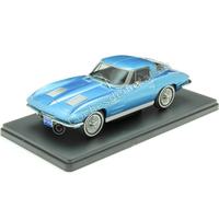 1963 Chevrolet Corvette Stinggray (C2) Bleu métallique 1:24 Whitebox 124232