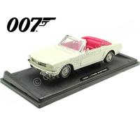 1964 Ford Mustang 1/2 Convertible "007 James Bond Goldfinger" Blanc 1:18 Motor M