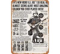 1964 G.I Joe Plaque en métal vintage 20,3 x 30,5 cm