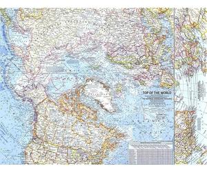 1965 Carte du haut du monde